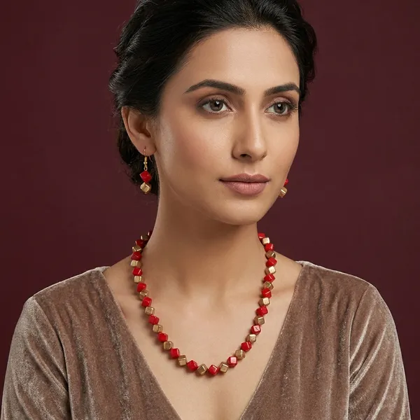 Red_Square_Single_Line_Jewellery_Set_For_Women