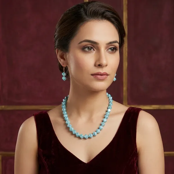 Cyan_Blue_Square_Single_Line_Jewellery_Set_For_Women