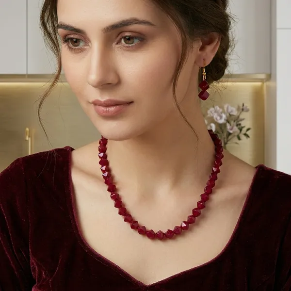 Red_Square_Single_Line_Berry_Jewellery_Set_For_Women