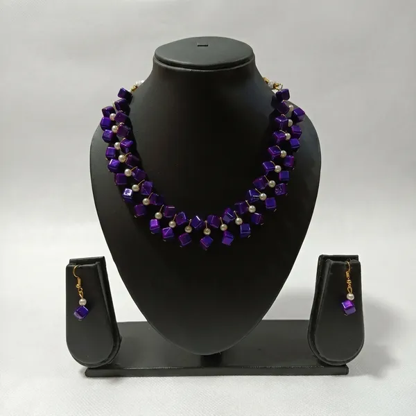 Purple_Handmade_Pearl_Jewellery_Set_For_Women
