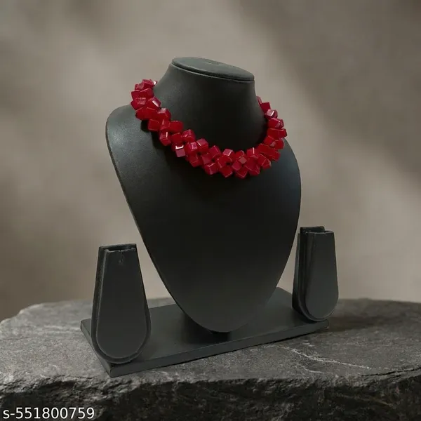 Red_Handmade_Pearl_Jewellery_Set_Magenta_Berry_For_Women_Pack_Of_2
