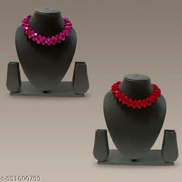 Red_Handmade_Pearl_Jewellery_Set_Magenta_Berry_For_Women_Pack_Of_2