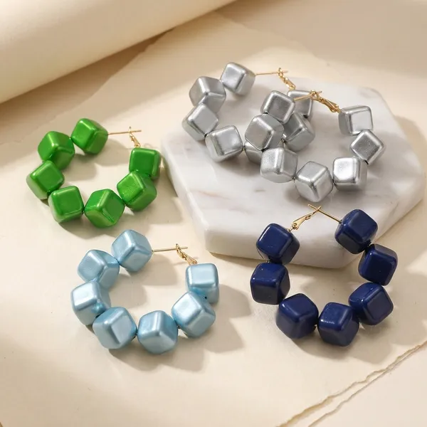 Multicolour_Trendy_Cube_Beads_Hoop_Earrings_Combo_Set_Of_4_For_Women
