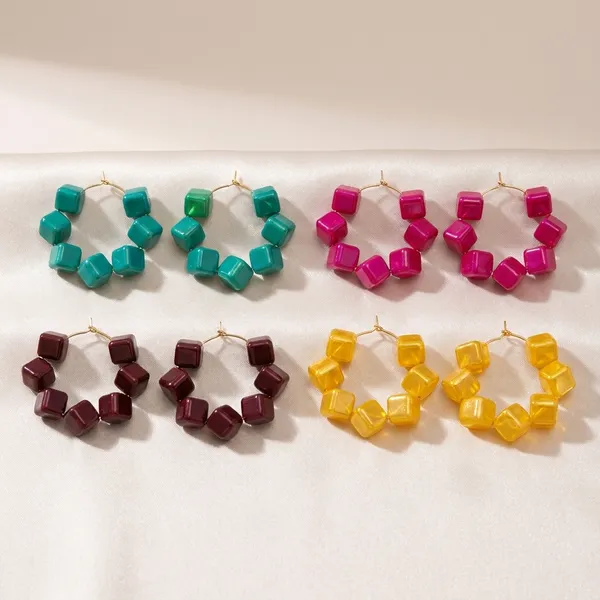 Multicolour_Trendy_Cube_Beads_Hoop_Earrings_Combo_Set_Of_4_For_Women