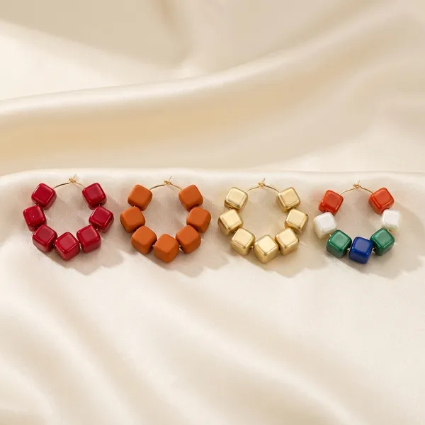 Multicolour_Trendy_Cube_Beads_Hoop_Earrings_Combo_Set_Of_4_For_Women