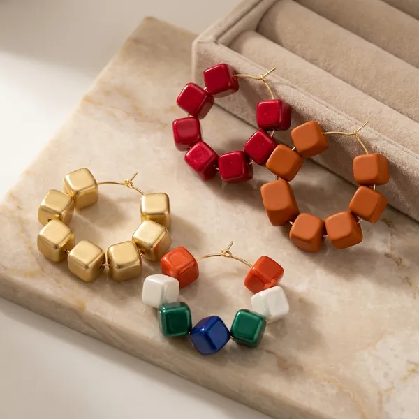 Multicolour_Trendy_Cube_Beads_Hoop_Earrings_Combo_Set_Of_4_For_Women