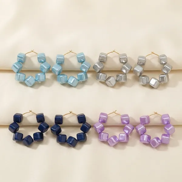 Multicolour_Trendy_Cube_Beads_Hoop_Earrings_Combo_Set_Of_4_For_Women