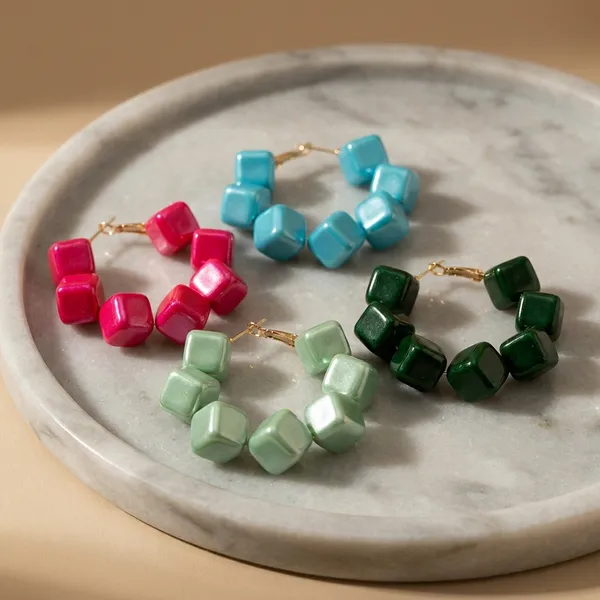 Multicolor_Trendy_Square_Beads_Hoop_Earrings_Combo_Set_Of_4_For_Women