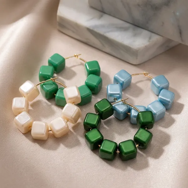 Multicolor_Trendy_Square_Beads_Hoop_Earrings_Combo_Set_Of_4_For_Women