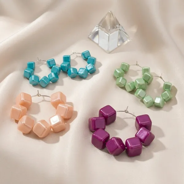 Multicolor_Trendy_Square_Beads_Hoop_Earrings_Combo_Set_Of_4_For_Women