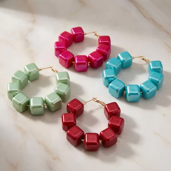 Multicolor_Trendy_Square_Beads_Hoop_Earrings_Combo_Set_Of_4_For_Women