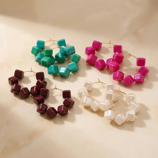 Multicolor_Trendy_Square_Beads_Hoop_Earrings_Combo_Set_Of_4_For_Women