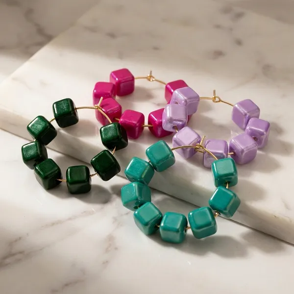 Multicolor_Trendy_Square_Beads_Hoop_Earrings_Combo_Set_Of_4_For_Women