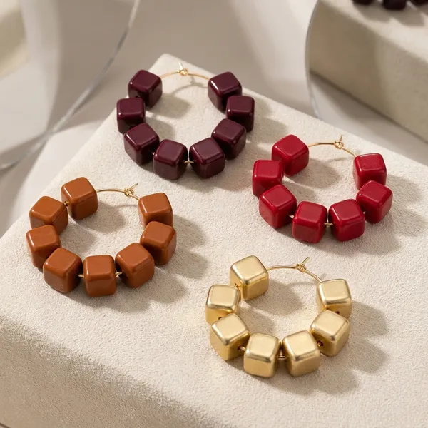 Multicolor_Trendy_Square_Beads_Hoop_Earrings_Combo_Set_Of_4_For_Women