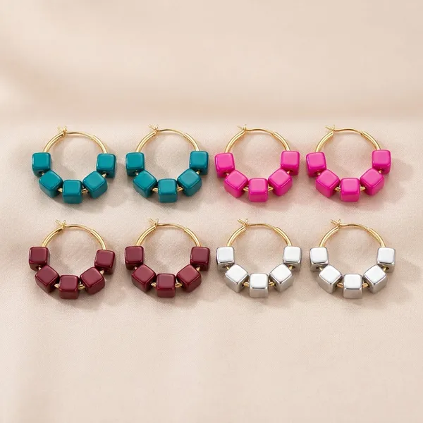 Multicolor_Trendy_Square_Beads_Hoop_Earrings_Combo_Set_Of_4_For_Women