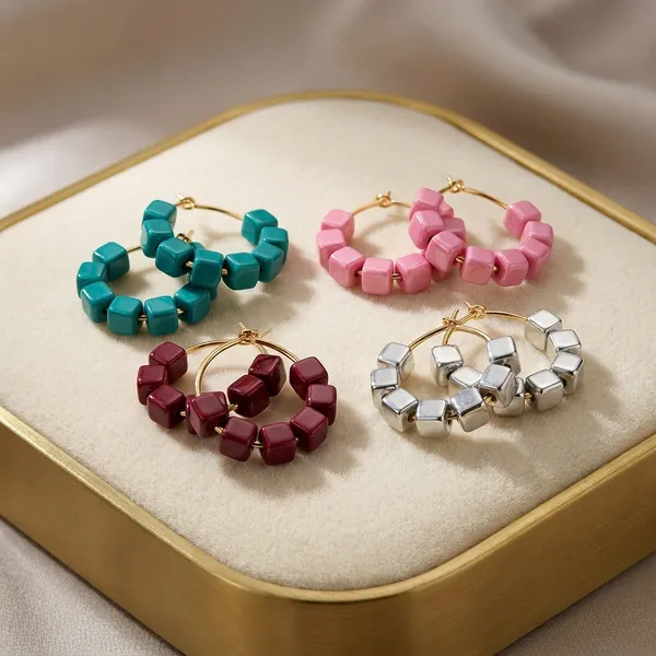 Multicolor_Trendy_Square_Beads_Hoop_Earrings_Combo_Set_Of_4_For_Women