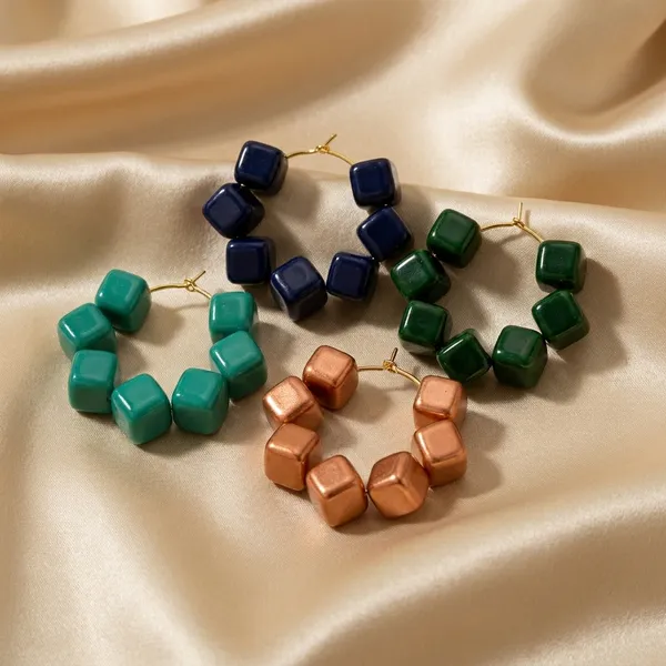 Multicolor_Trendy_Square_Beads_Hoop_Earrings_Combo_Set_Of_4_For_Women
