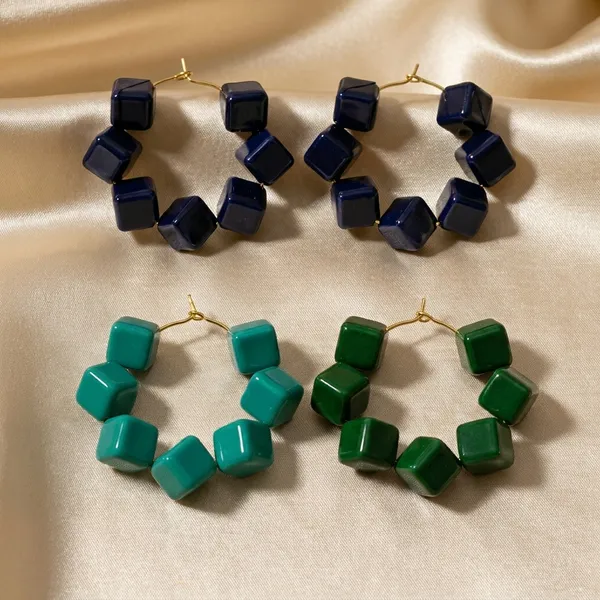 Multicolor_Trendy_Cube_Beads_Hoop_Earrings_Combo_Set_Of_4_For_Women