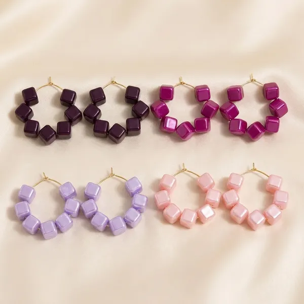 Multicolor_Trendy_Square_Beads_Hoop_Earrings_Combo_Set_Of_4_For_Women