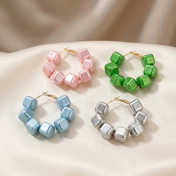 Multicolor_Trendy_Square_Beads_Hoop_Earrings_Combo_Set_Of_4_For_Women