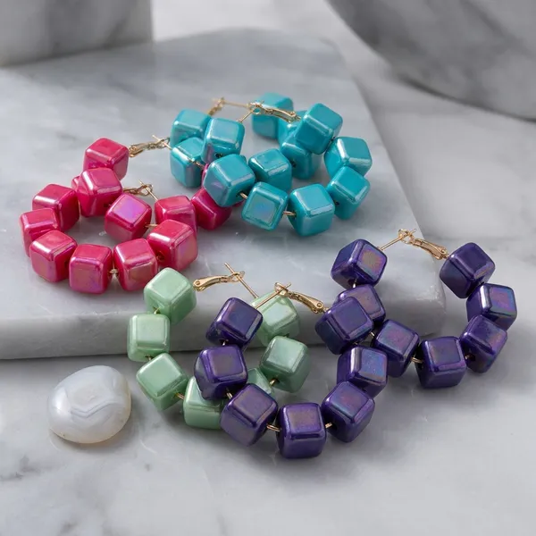 Multicolor_Trendy_Square_Beads_Hoop_Earrings_Combo_Set_Of_4_For_Women