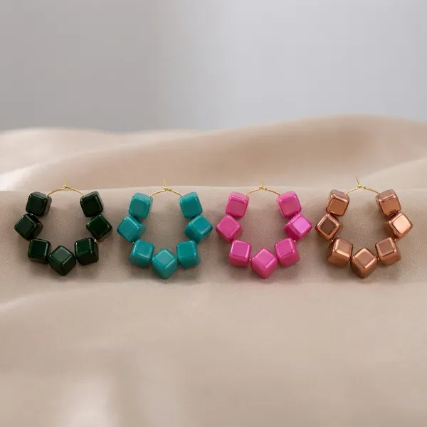 Multicolor_Trendy_Square_Beads_Hoop_Earrings_Combo_Set_Of_4_For_Women