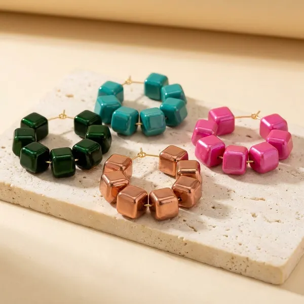 Multicolor_Trendy_Square_Beads_Hoop_Earrings_Combo_Set_Of_4_For_Women