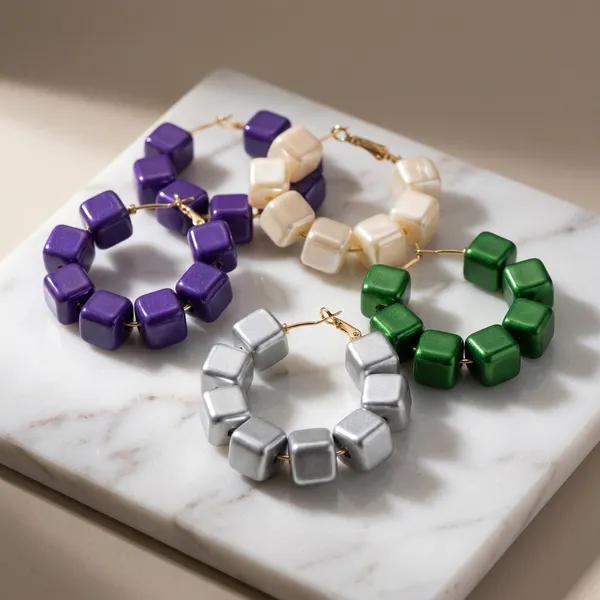 Multicolour_Trendy_Square_Beads_Hoop_Earrings_Combo_Set_Of_4_For_Women