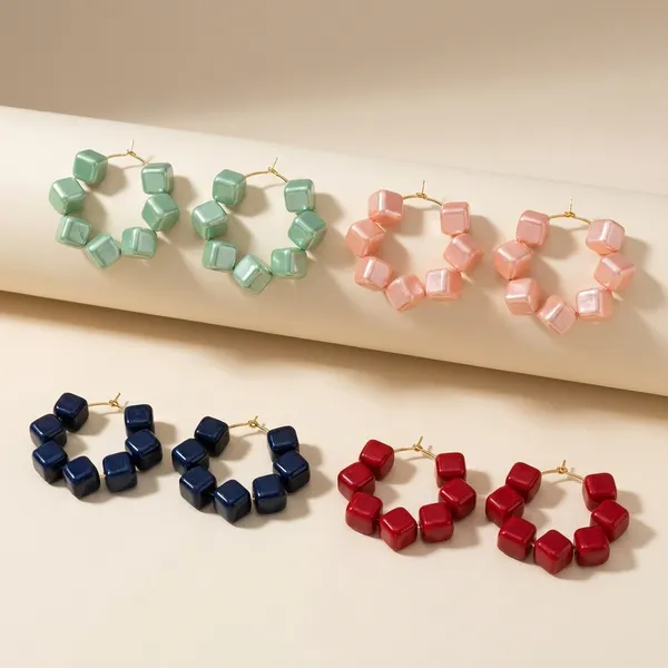 Multicolour_Trendy_Square_Beads_Hoop_Earrings_Combo_Set_Of_4_For_Women