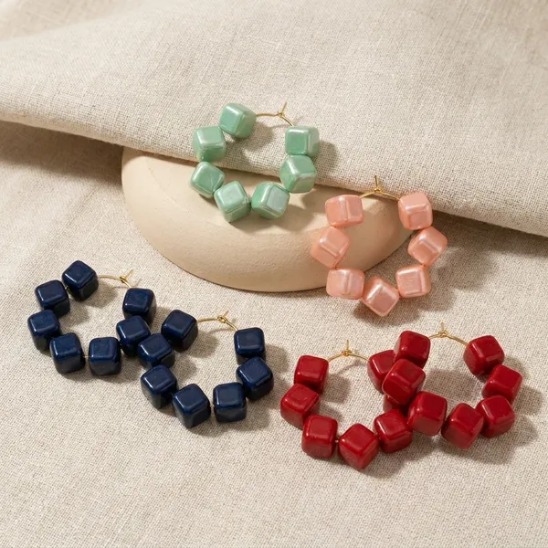 Multicolour_Trendy_Square_Beads_Hoop_Earrings_Combo_Set_Of_4_For_Women