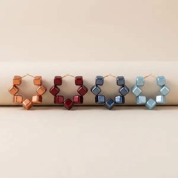 Multicolour_Trendy_Square_Beads_Hoop_Earrings_Combo_Set_Of_4_For_Women