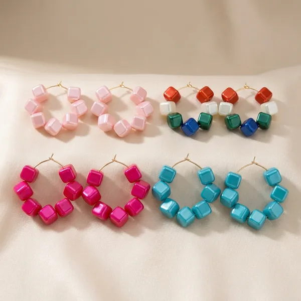 Multicolour_Trendy_Square_Beads_Hoop_Earrings_Combo_Set_Of_4_For_Women