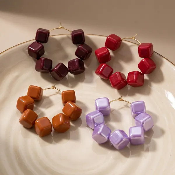 Multicolour_Trendy_Square_Beads_Hoop_Earrings_Combo_Set_Of_4_For_Women