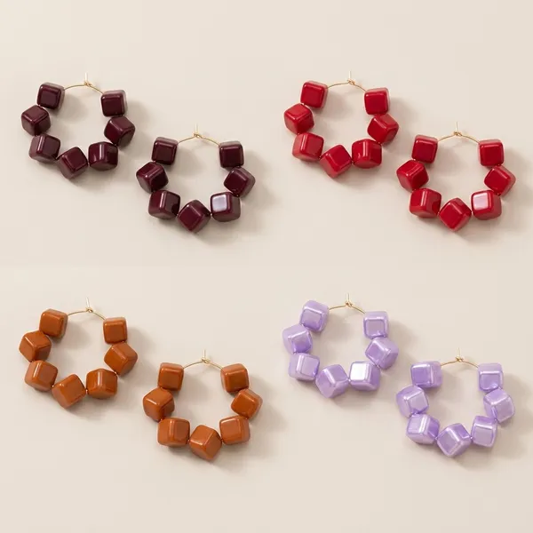 Multicolour_Trendy_Square_Beads_Hoop_Earrings_Combo_Set_Of_4_For_Women