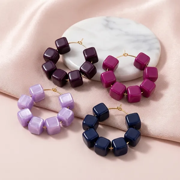 Multicolour_Trendy_Square_Beads_Hoop_Earrings_Combo_Set_Of_4_For_Women
