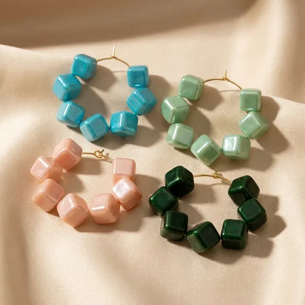 Multicolour_Trendy_Square_Beads_Hoop_Earrings_Combo_Set_Of_4_For_Women