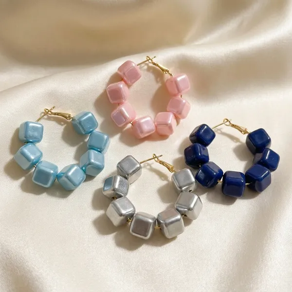 Multicolor_Trendy_Square_Beads_Hoop_Earrings_Combo_Set_Of_4_For_Women