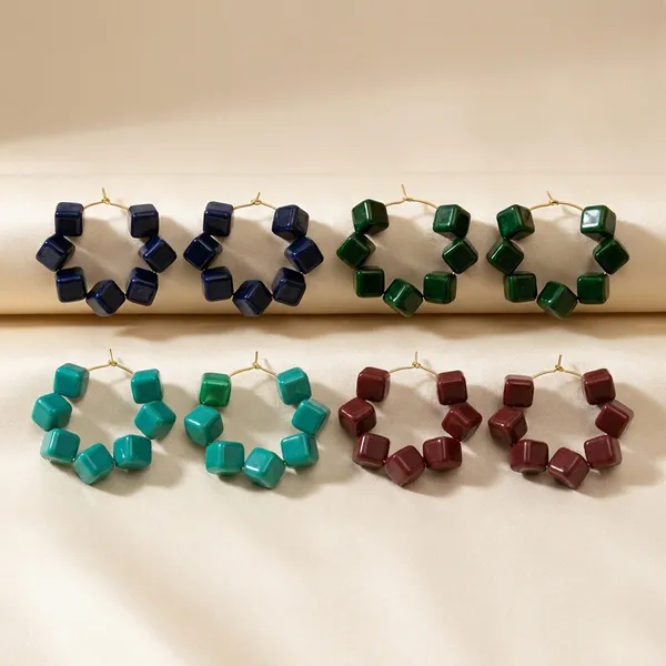 Multicolour_Trendy_Square_Beads_Hoop_Earrings_Combo_Set_Of_4_For_Women