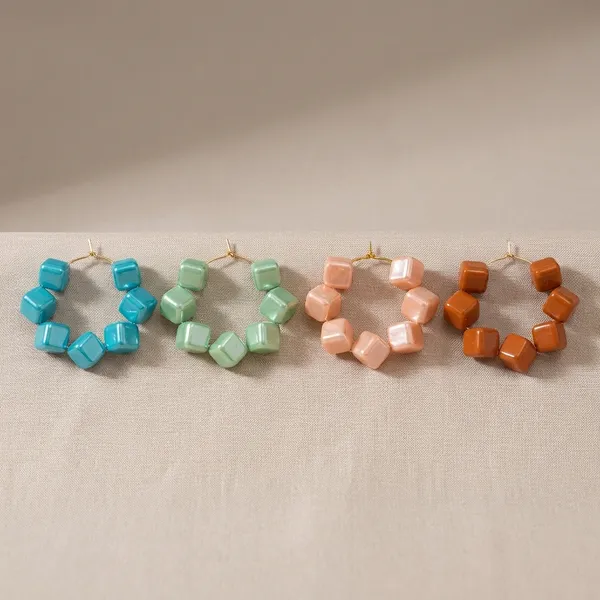 Multicolour_Trendy_Square_Beads_Hoop_Earrings_Combo_Set_Of_4_For_Women