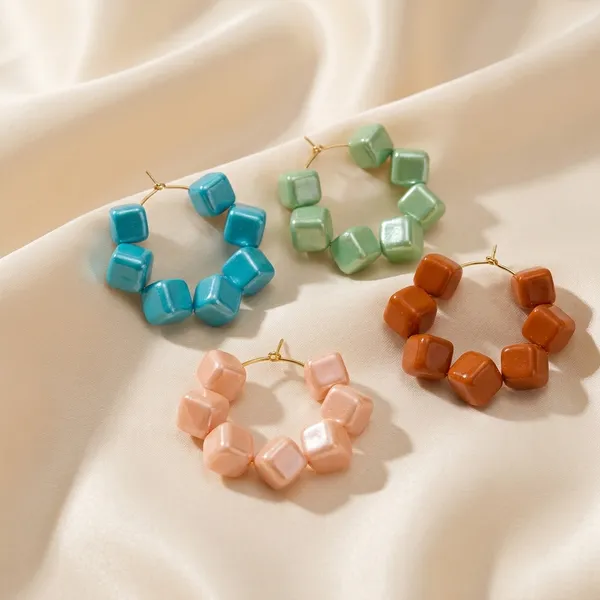 Multicolour_Trendy_Square_Beads_Hoop_Earrings_Combo_Set_Of_4_For_Women