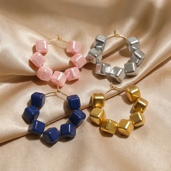 Multicolour_Trendy_Square_Beads_Hoop_Earrings_Combo_Set_Of_4_For_Women