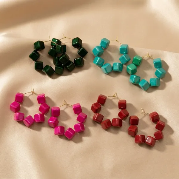 Multicolour_Trendy_Square_Beads_Hoop_Earrings_Combo_Set_Of_4_For_Women