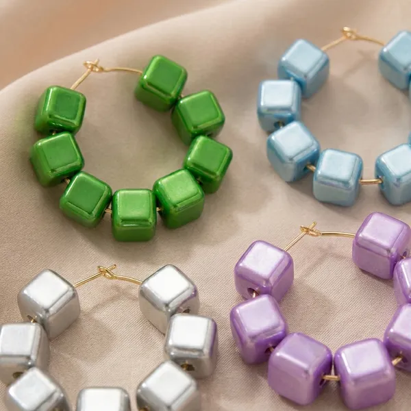 Multicolour_Trendy_Square_Beads_Hoop_Earrings_Combo_Set_Of_4_For_Women