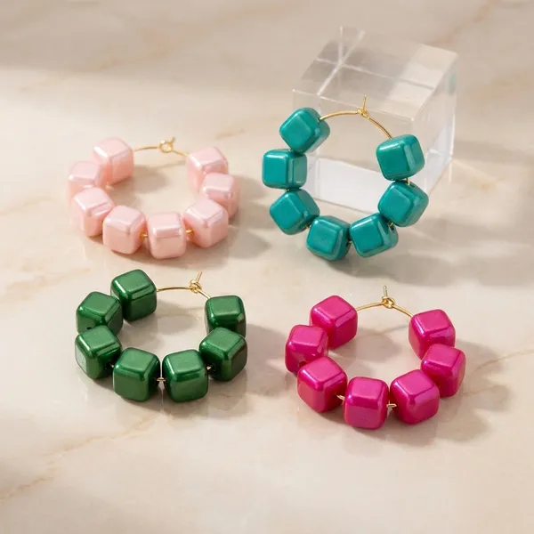 Multicolour_Trendy_Square_Beads_Hoop_Earrings_Combo_Set_Of_4_For_Women
