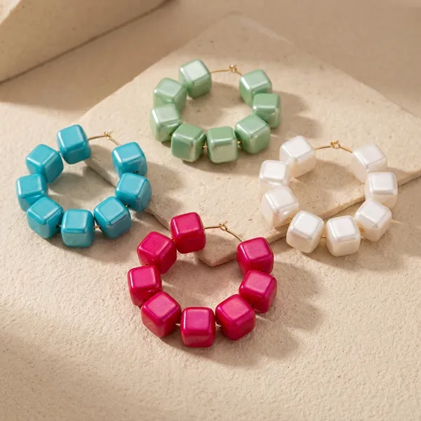 Multicolour_Trendy_Square_Beads_Hoop_Earrings_Combo_Set_Of_4_For_Women