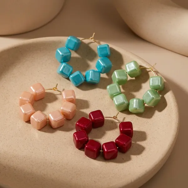 Multicolour_Trendy_Square_Beads_Hoop_Earrings_Combo_Set_Of_4_For_Women
