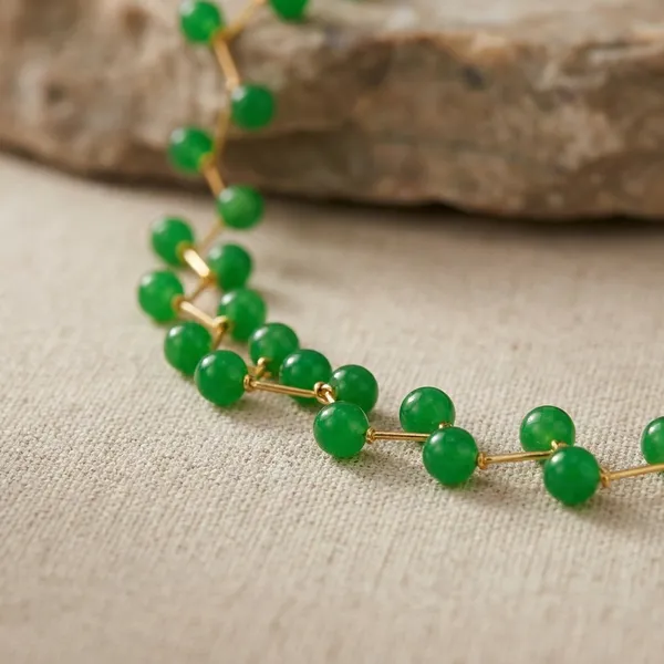Mint_Green_Elegant_Pearl_Onyx_Zig_Zag_Statement_Necklace_Set_For_Women