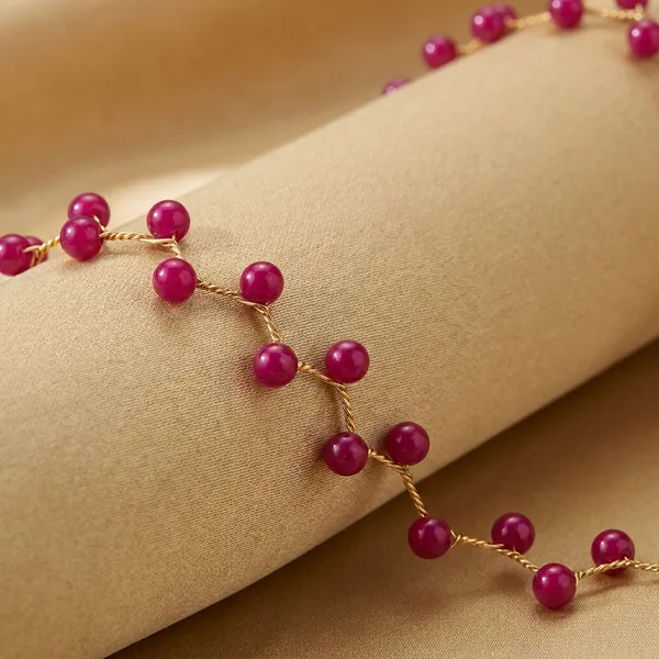 Wine_Pink_Elegant_Pearl_Onyx_Zig_Zag_Statement_Necklace_Set_For_Women
