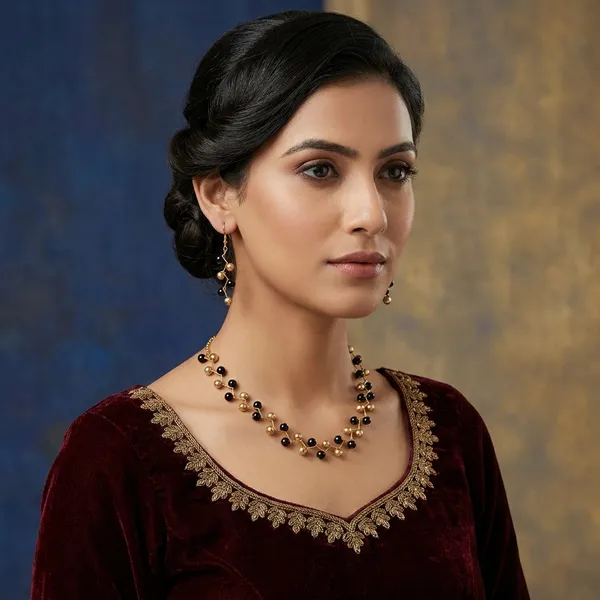 Brass_Gold_And_Black_Zigzag_8_No_Necklacve_Set_For_Women
