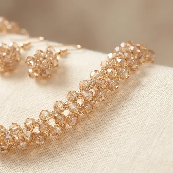 Elegant_Golden_Chain_Link_Necklace_With_Matching_Earrings_Jewelry_Set